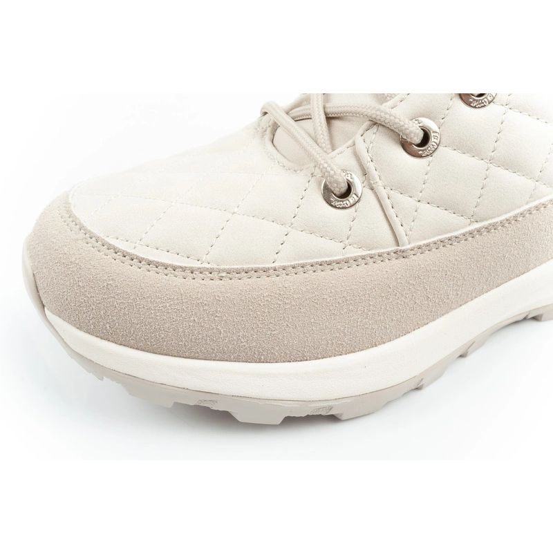 Lee Cooper women's winter hiking sports shoes, insulated, cream, eco-leather