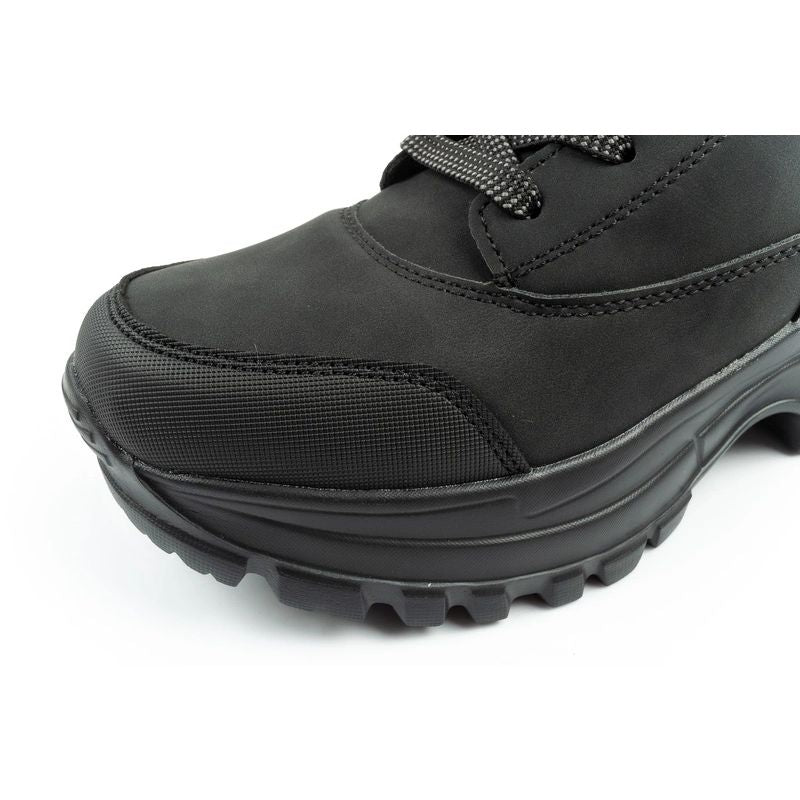 Lee Cooper women's winter hiking sports shoes, insulated, black, lace-up