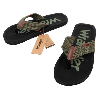 Wrangler men's shoes Zane Flipflop green flip-flops