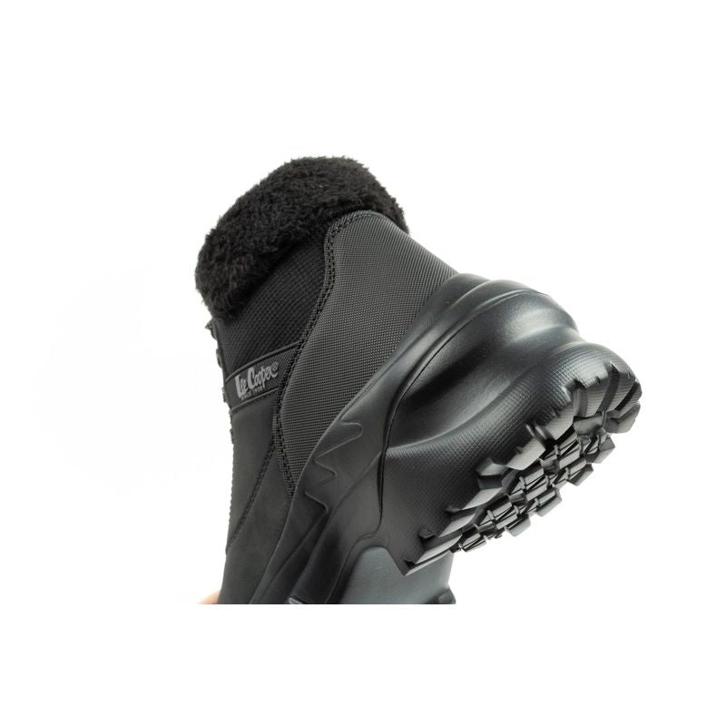 Lee Cooper women's winter hiking sports shoes, insulated, black, lace-up