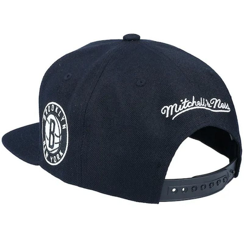 Mitchell & Ness NBA Brooklyn Nets Team Script 2.0 Snapback Nets Cap HHSS3280-BNEYYPPPBLCK