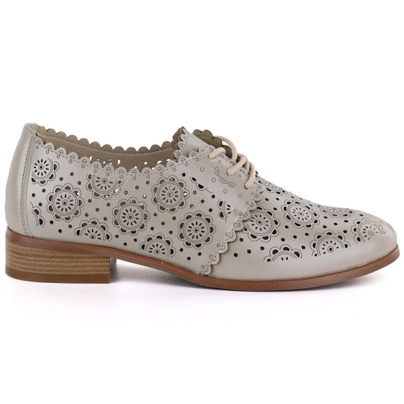 Women's openwork oxford shoes, gold, Potocki 12778