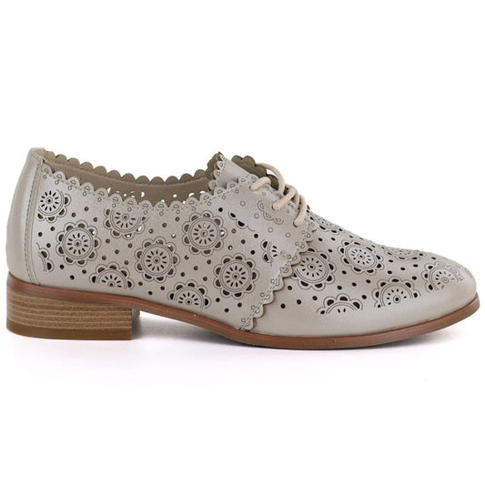 Women's openwork oxford shoes, gold, Potocki 12778