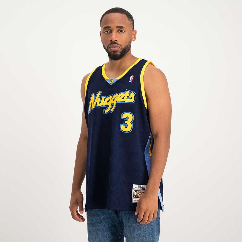 Mitchell & Ness NBA Swingman Denver Nuggets Allen Iverson T-shirt SMJY4205-DNU06AIVASBL