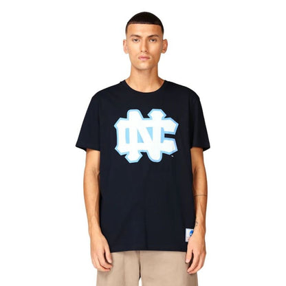 Mitchell & Ness NCAA University Of North Carolina Large Logo Tee M BMTRINTL1272-UNCNAVY