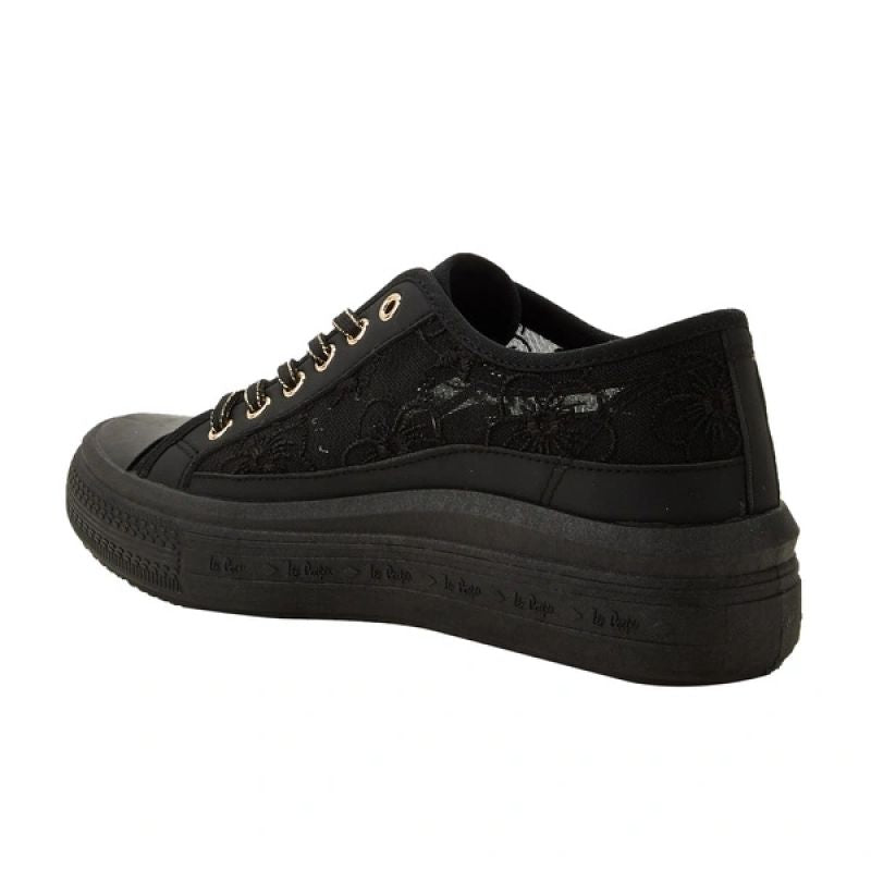 Lee Cooper women's sports shoes sneakers black platform lace