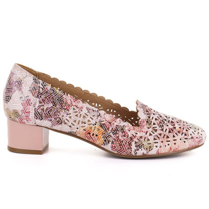 Women's openwork high-heeled shoes, multicolor Potocki 26-12393