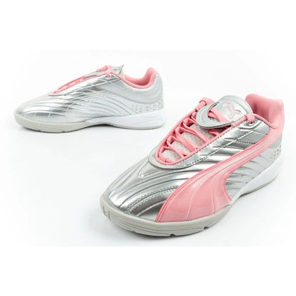Puma sports shoes sneakers youth V-S2 Goalgetter fashionable silver