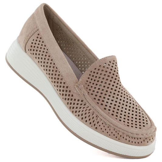 Women's openwork nude platform shoes Sergio Leone MK097H