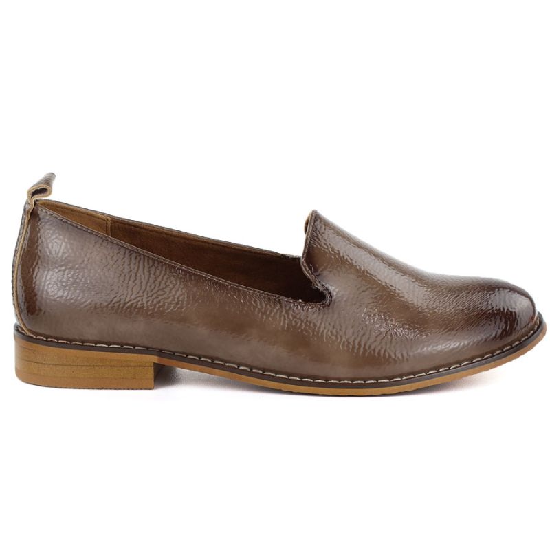 Women's patent leather shoes, beige, Potocki 19337