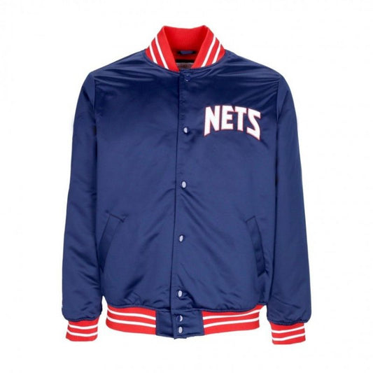Mitchell & Ness NBA Heavyweight Satin Jacket New Jersey Nets OJBF3413-NJNYYPPPNAVY