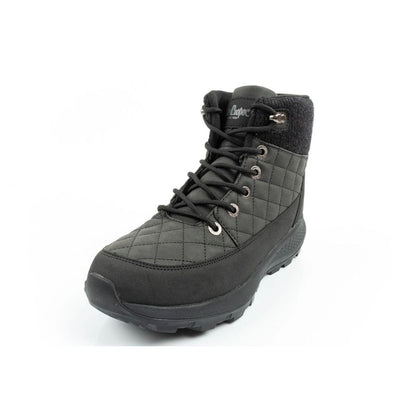 Lee Cooper women's winter hiking sports shoes, insulated, black, eco-leather
