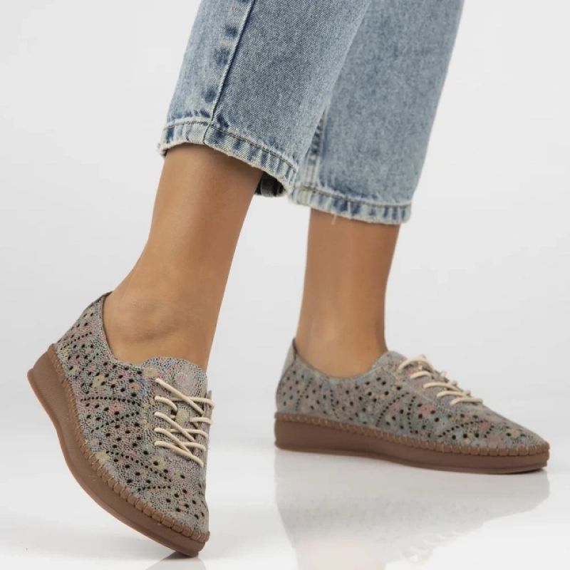 Women's leather openwork shoes, multicolor Filippo DP6830