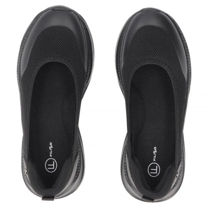 Black Filippo DP7599 textile platform shoes