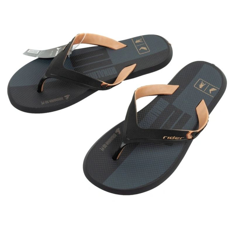 Rider shoes men's sports flip-flops R1 Prime comfortable slippers black