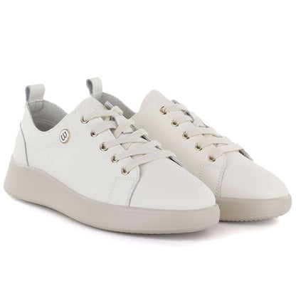 Beige women's leather shoes Vinceza 41508