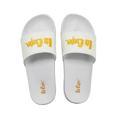 Lee Cooper women's sports shoes slip-on slippers comfortable lightweight white yellow