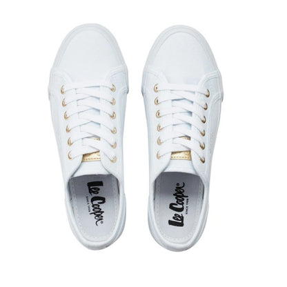 Lee Cooper women's sports shoes fabric sneakers stylish white