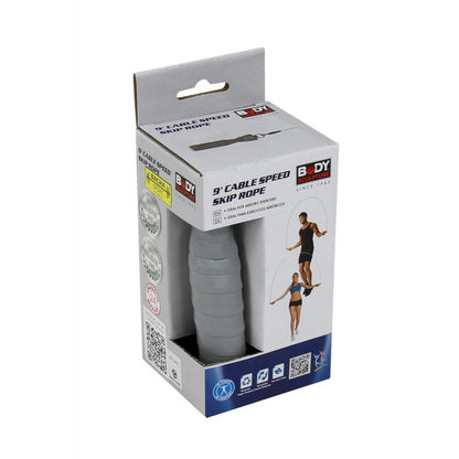 Speed skipping rope with steel cable 138