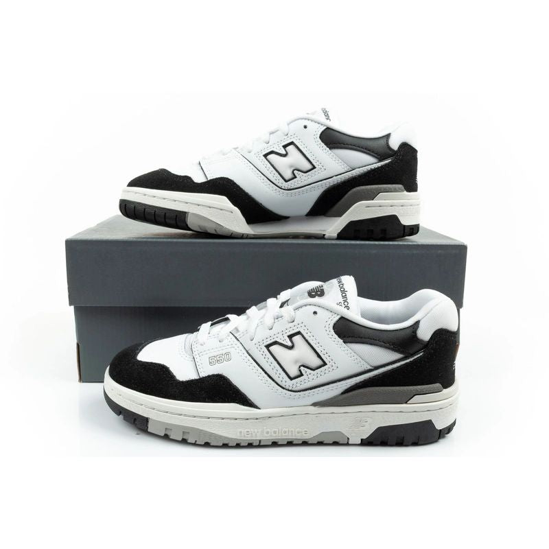 New Balance 550 youth sports shoes sneakers leather fashionable black white