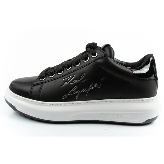 Karl Lagerfeld men's shoes sneakers Kapri natural leather black