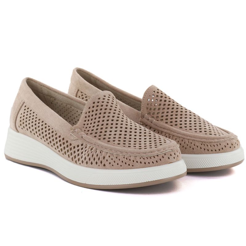 Women's openwork nude platform shoes Sergio Leone MK097H