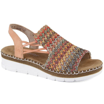Comfortable Rieker W RKR669 multicolor sandals