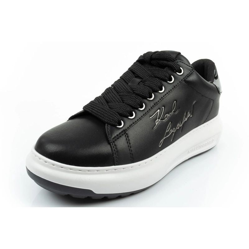 Karl Lagerfeld men's shoes sneakers Kapri natural leather black