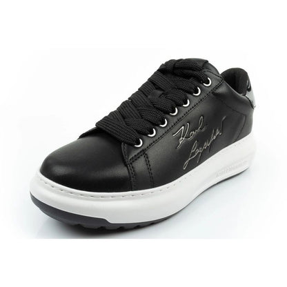 Karl Lagerfeld men's shoes sneakers Kapri natural leather black