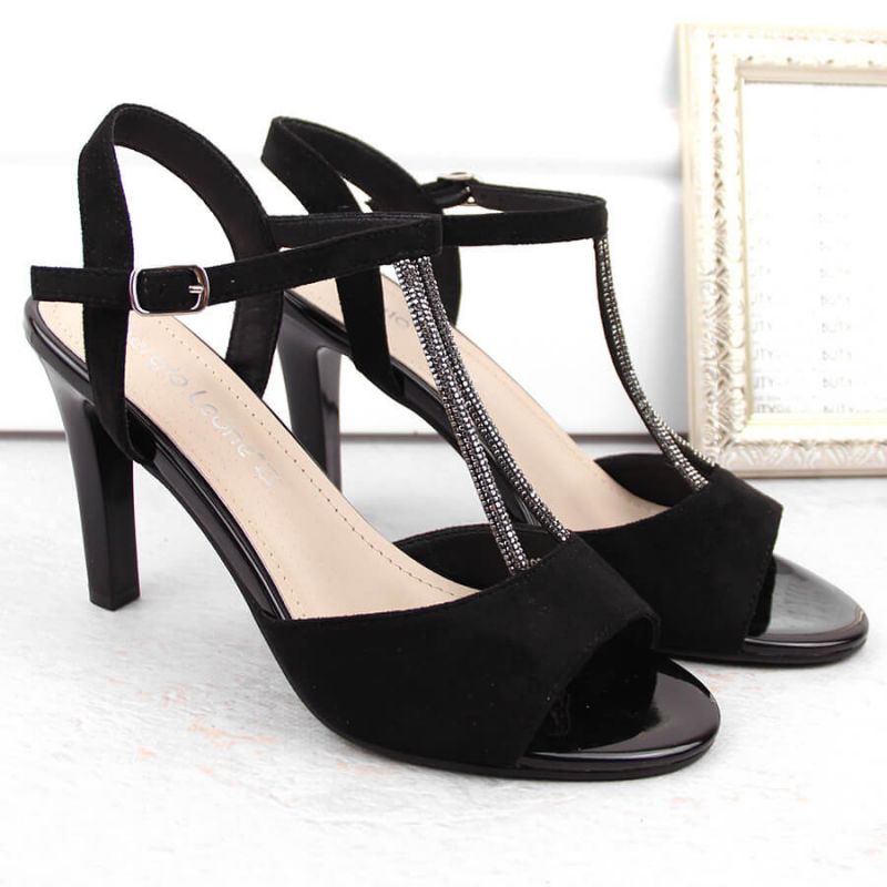 Sergio Leone W SK438 Suede Sandals Black