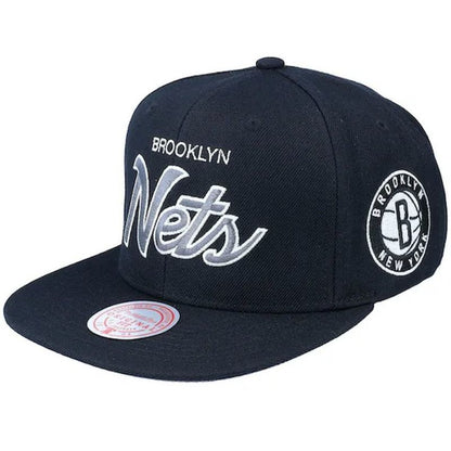 Mitchell & Ness NBA Brooklyn Nets Team Script 2.0 Snapback Nets Cap HHSS3280-BNEYYPPPBLCK