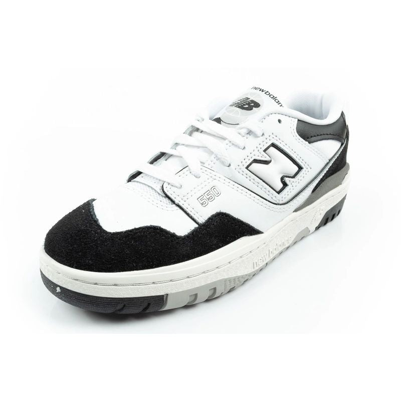 New Balance 550 youth sports shoes sneakers leather fashionable black white