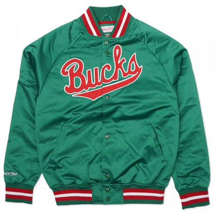 Mitchell & Ness NBA Milwaukee Bucks Lightweight Jacket M STJKMG18013-MBUDKGN