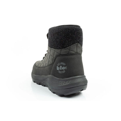Lee Cooper women's winter hiking sports shoes, insulated, black, eco-leather
