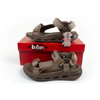Lee Cooper men's shoes with velcro straps for summer beach sandals light green
