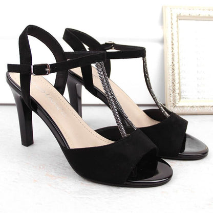 Sergio Leone W SK438 Suede Sandals Black