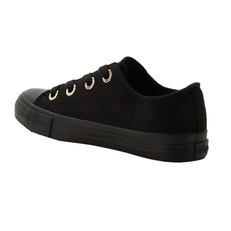 Lee Cooper women's sports shoes fabric sneakers stylish black
