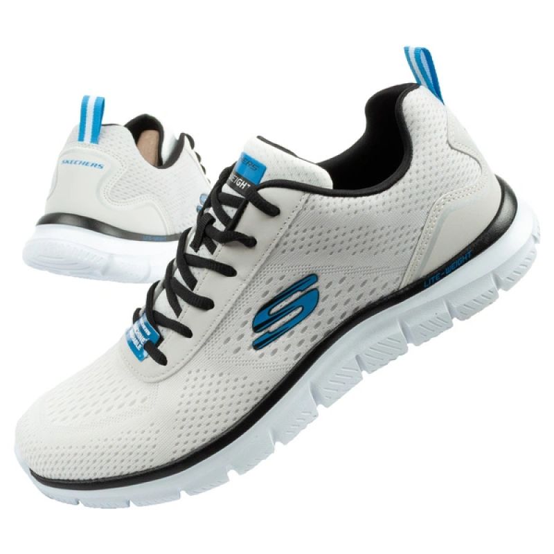 Skechers men's sports shoes Track-Ripkent comfortable lightweight fashionable ecru