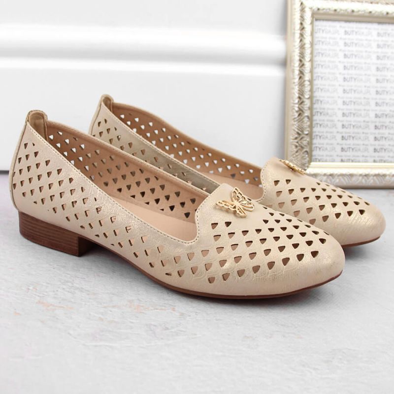 Openwork shoes M.Daszyński W SAN35 gold