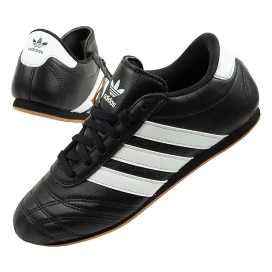 Adidas women's sports shoes Taekwondo Lace black fashionable leather