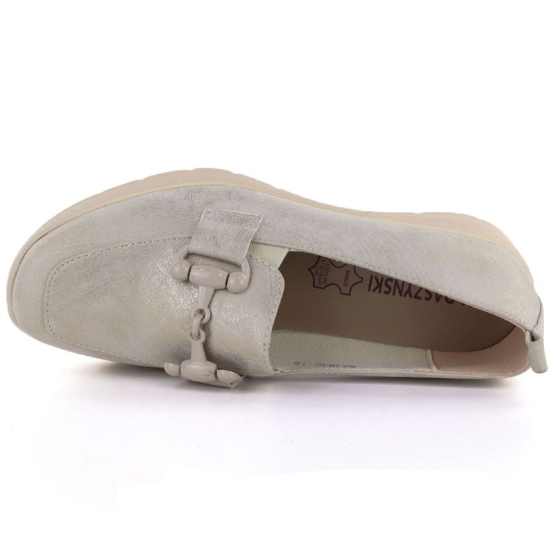 Women's gold platform shoes M.Daszyński MR1840