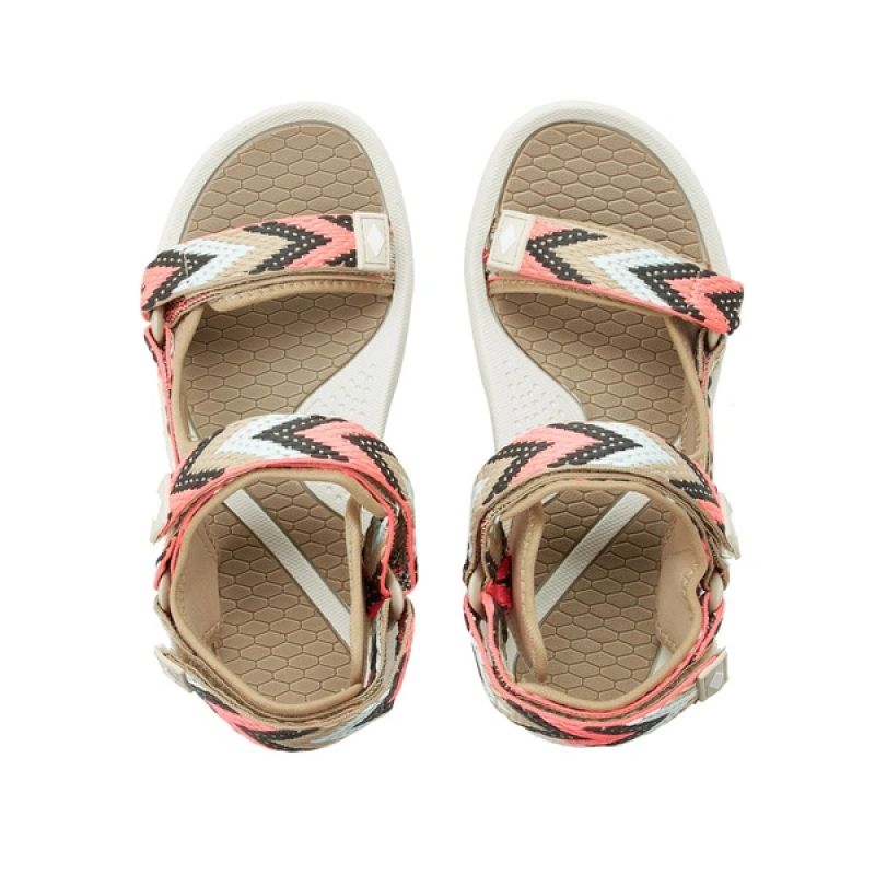 Lee Cooper women's shoes velcro sandals for summer on the beach light beige