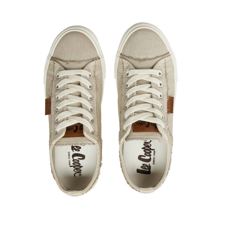Lee Cooper women's sports shoes sneakers fashionable beige comfortable