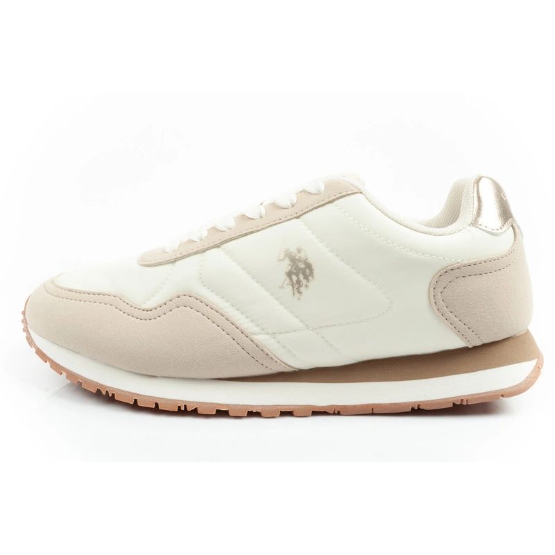 US Polo Assn sports shoes sneakers women's fashionable comfortable ecru