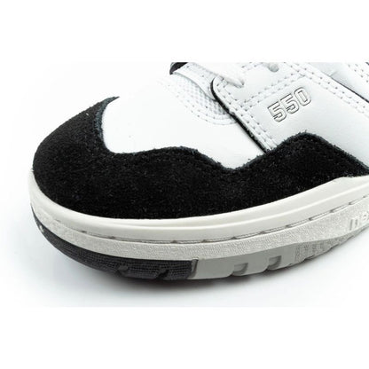 New Balance 550 youth sports shoes sneakers leather fashionable black white