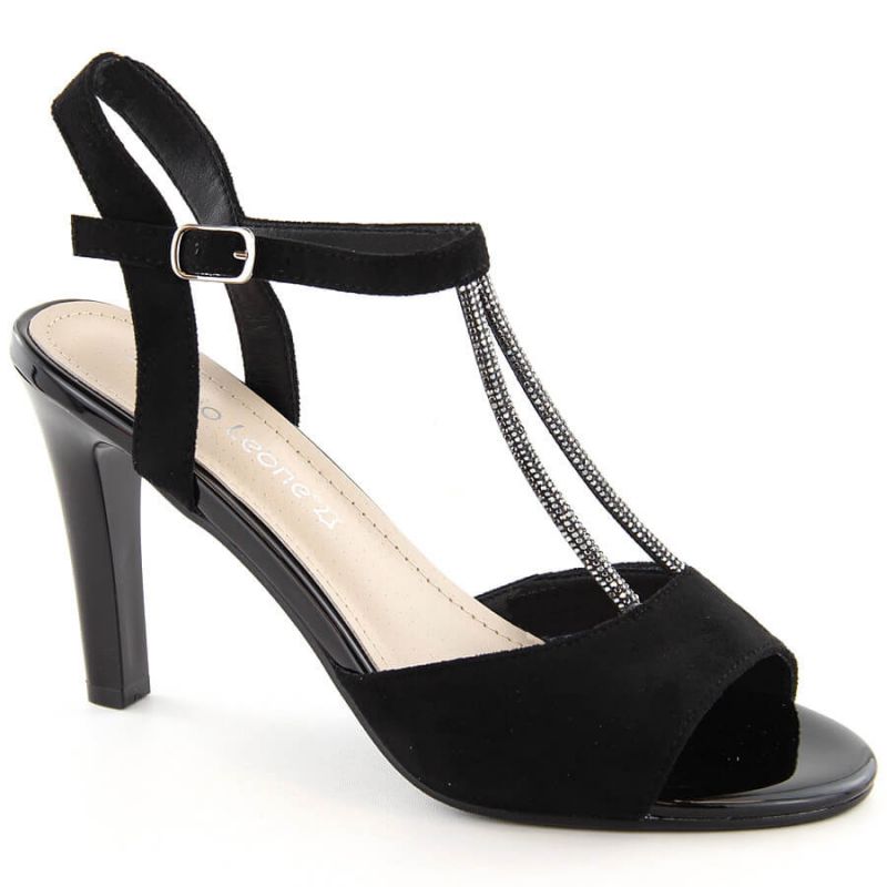 Sergio Leone W SK438 Suede Sandals Black