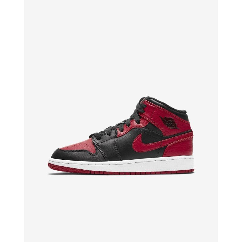 Air Jordan 1 Mid Banned GS retro shoes - 554725-074
