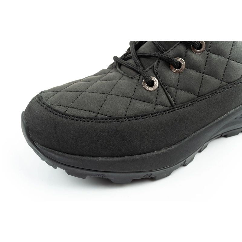 Lee Cooper women's winter hiking sports shoes, insulated, black, eco-leather