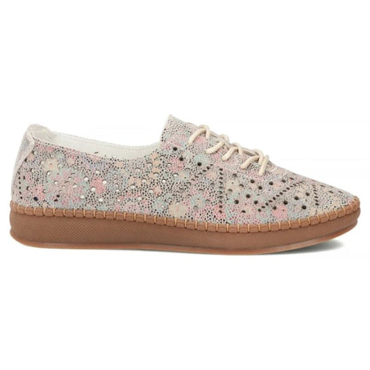 Women's leather openwork shoes, multicolor Filippo DP6830