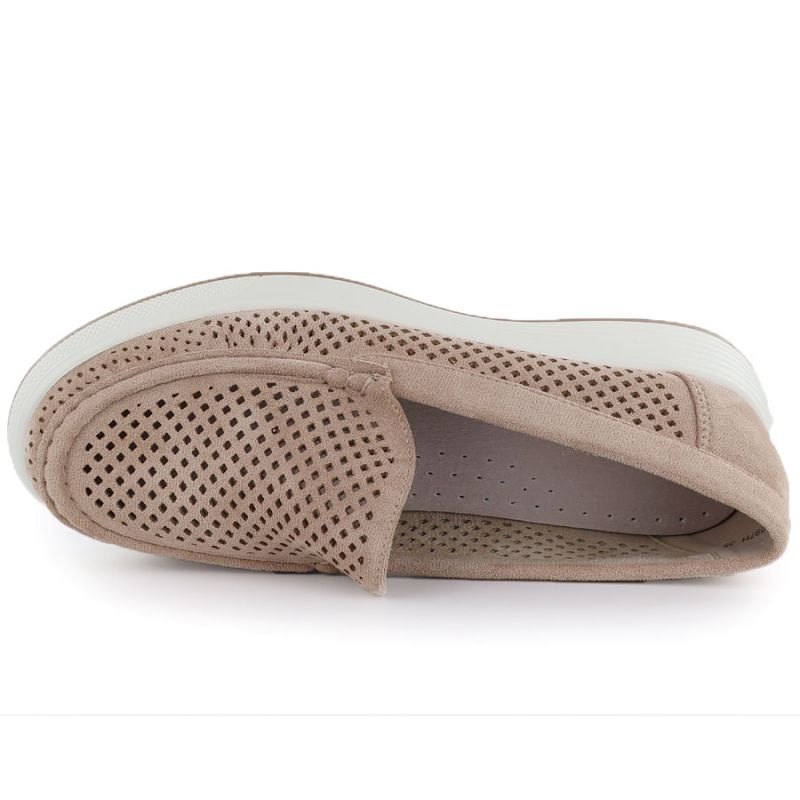 Women's openwork nude platform shoes Sergio Leone MK097H